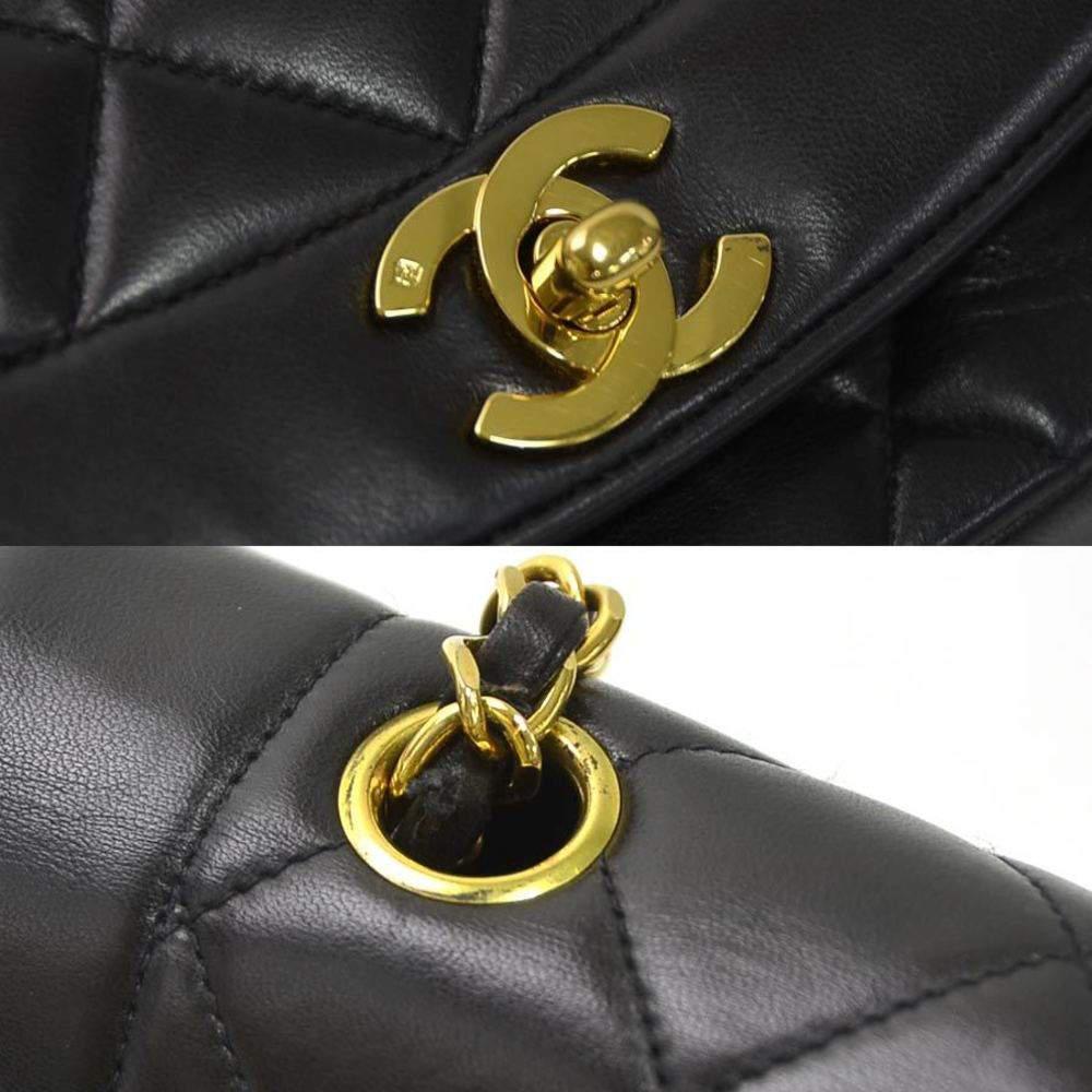 商品[二手商品] Chanel|Chanel Black Leather Diana Flap Bag,价格¥36082,第6张图片详细描述