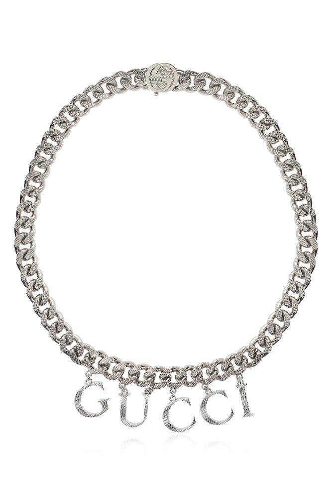 Gucci Logo Charm Chain-Link Necklace商品第1张图片规格展示