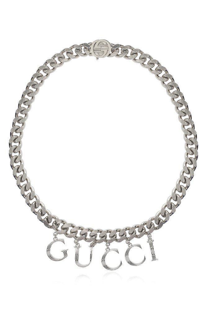 商品Gucci|Gucci Logo Charm Chain-Link Necklace,价格¥6744,第1张图片