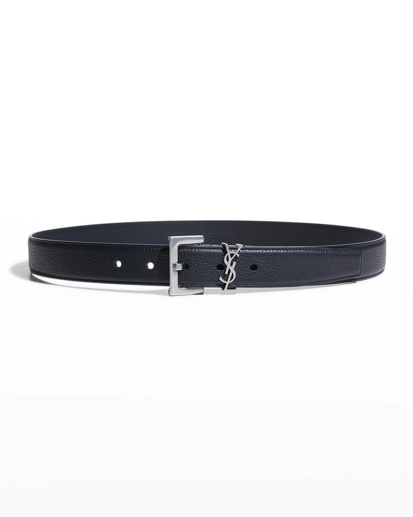 商品Yves Saint Laurent|YSL Grained Leather Belt,价格¥4436,第1张图片