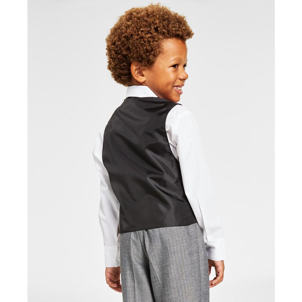 Little Boys 4-Pc. Velvet Vest, Pants, Shirt & Bowtie Set商品第5张图片规格展示