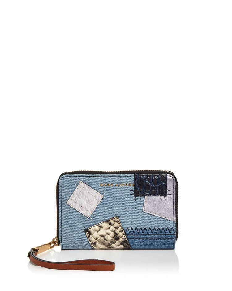 商品Marc Jacobs|Patchwork Zip Denim Phone Wristlet,价格¥604,第1张图片