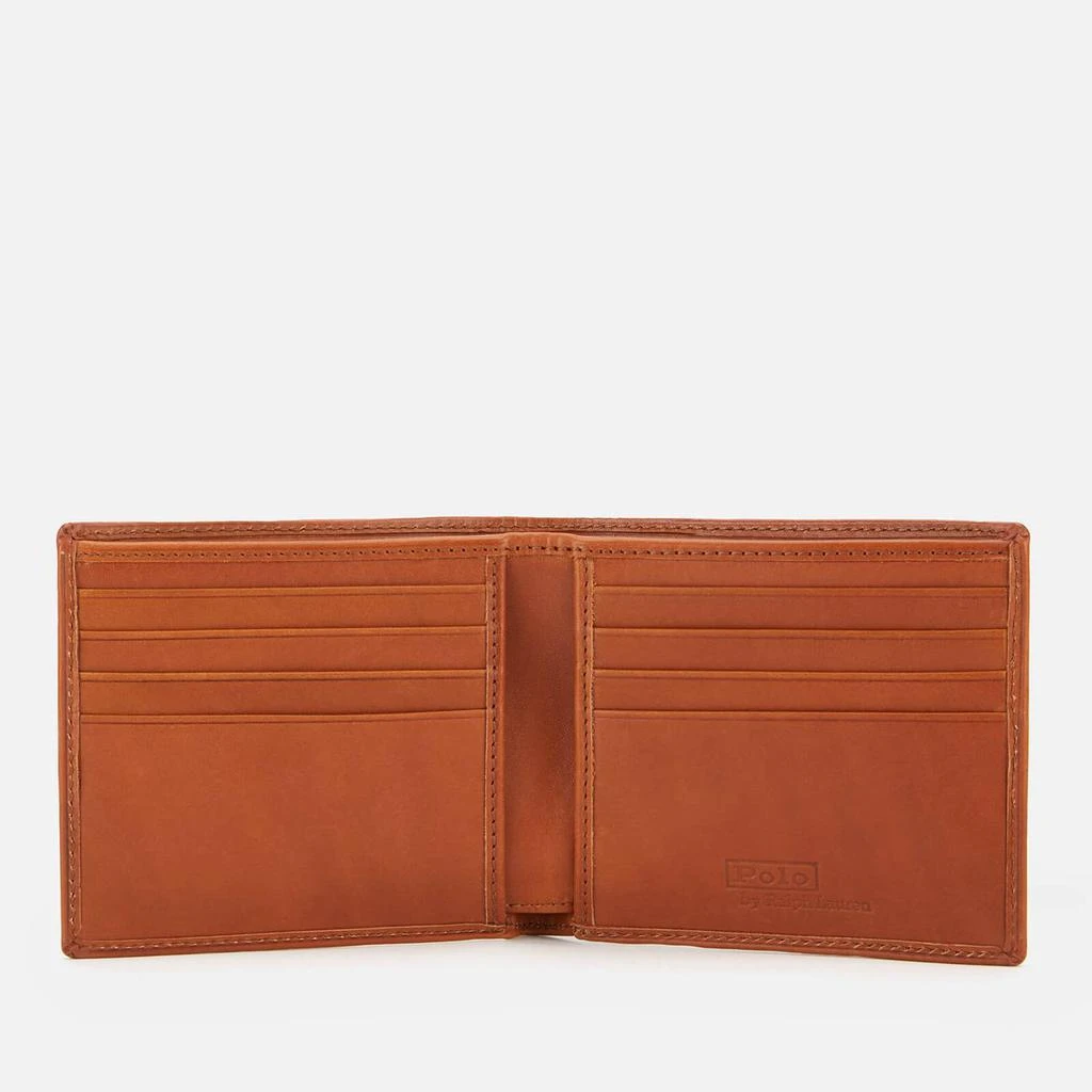商品Ralph Lauren|Polo Ralph Lauren Men's Smooth Leather Bear Logo Wallet - Tan,价格¥812,第3张图片详细描述