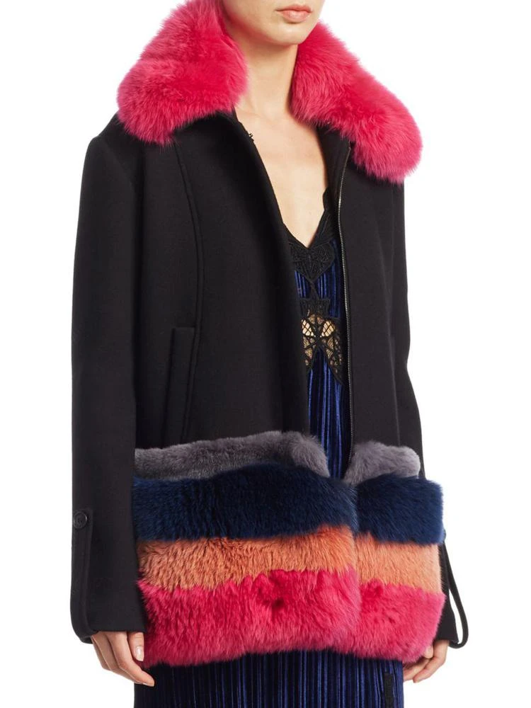 商品Tanya Taylor|Poppy Colorblock Fur and Wool Coat,价格¥6736,第3张图片详细描述