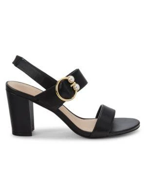 商品Stuart Weitzman|​Leather Block Heel Sandals,价格¥1406,第1张图片