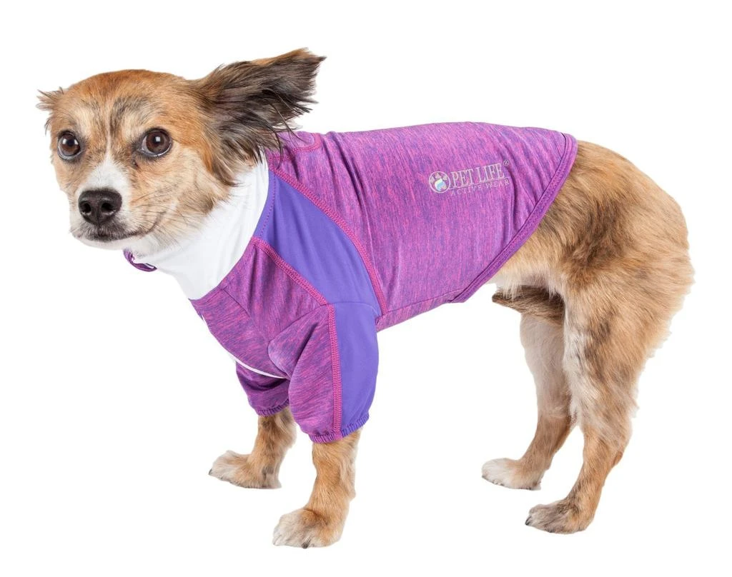 商品Pet Life|Pet Life  Active 'Chewitt Wagassy' 4-Way-Stretch Yoga Fitness Long-Sleeve Dog T-Shirt,价格¥242,第2张图片详细描述