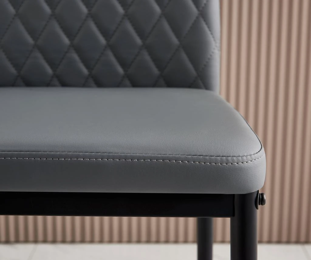 商品Streamdale Furniture|Streamdale Modern Gray Bar Chair Set,价格¥1186,第3张图片详细描述