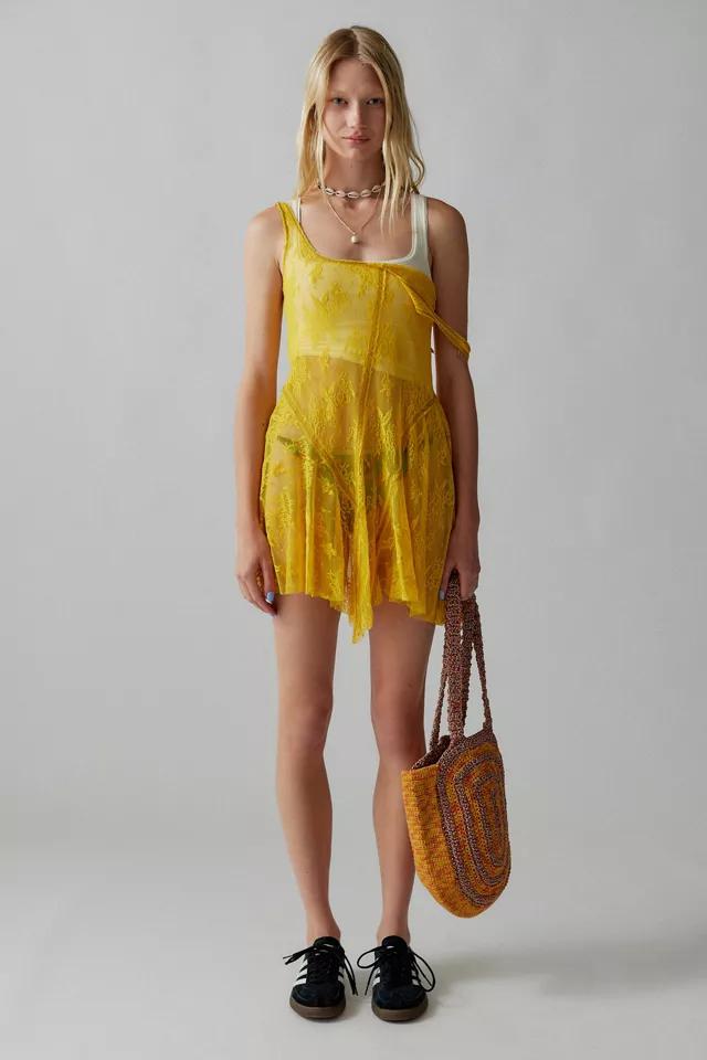 UO Nara Sheer Lace Mini Dress商品第1张图片规格展示
