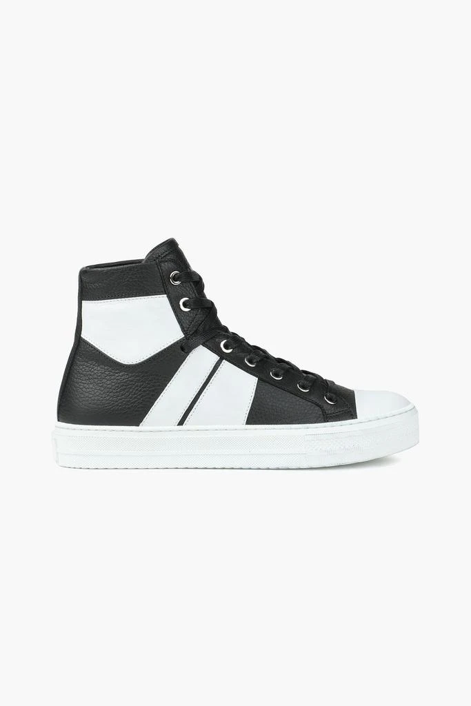 商品AMIRI|Two-tone textured-leather high-top sneakers,价格¥1035,第1张图片