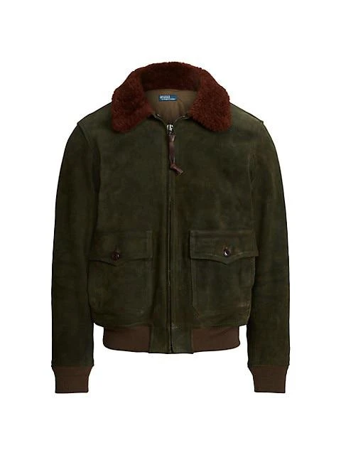 商品Ralph Lauren|Roughout Suede Jacket,价格¥6813,第1张图片