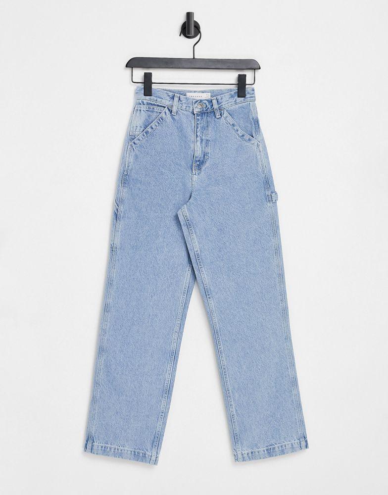 商品Topshop|Topshop Carpenter jeans in bleach,价格¥150,第1张图片