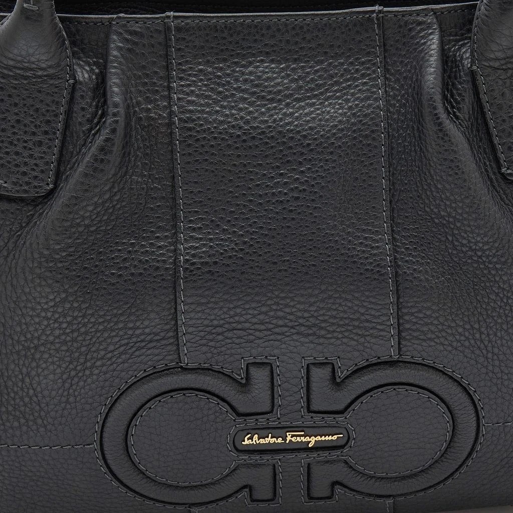 商品[二手商品] Salvatore Ferragamo|Salvatore Ferragamo Black Leather Gancini Logo Tote,价格¥3086,第5张图片详细描述