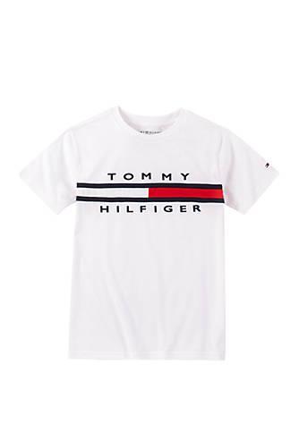 商品Tommy Hilfiger|Boys 8-20 Signature Short Sleeve T Shirt,价格¥180,第1张图片