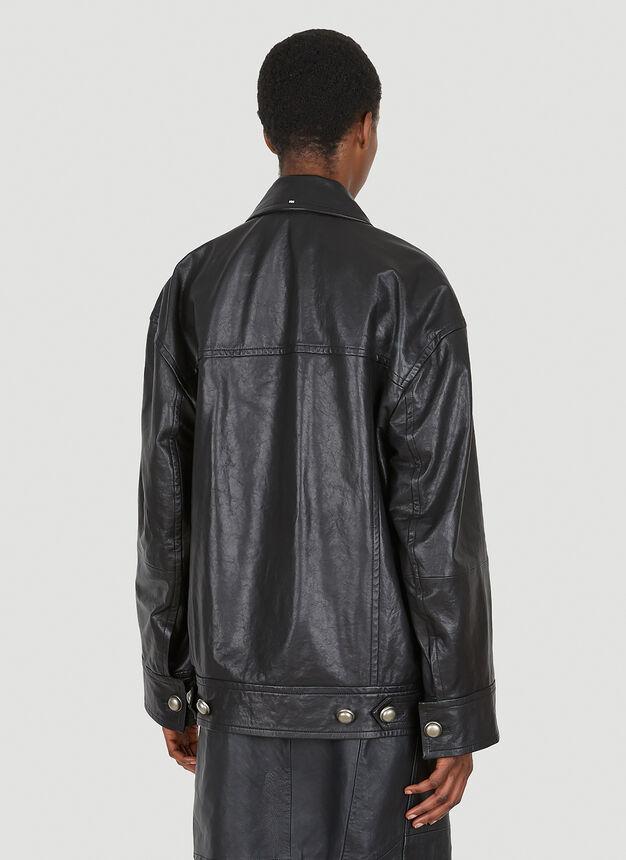Beta Leather Jacket in Black商品第4张图片规格展示