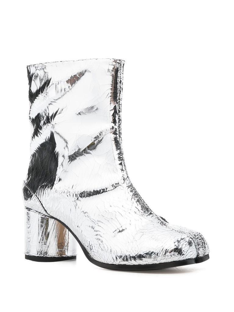 商品MAISON MARGIELA|Maison Margiela Women's  Silver Leather Ankle Boots,价格¥7520,第4张图片详细描述