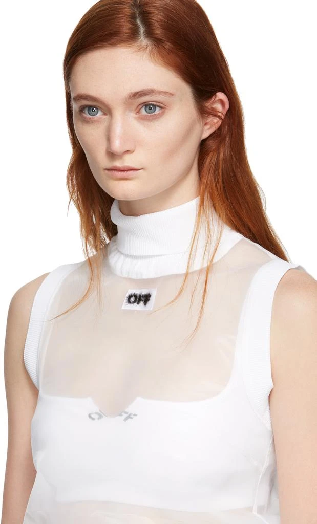 商品Off-White|White Cropped Tank Top,价格¥864,第4张图片详细描述