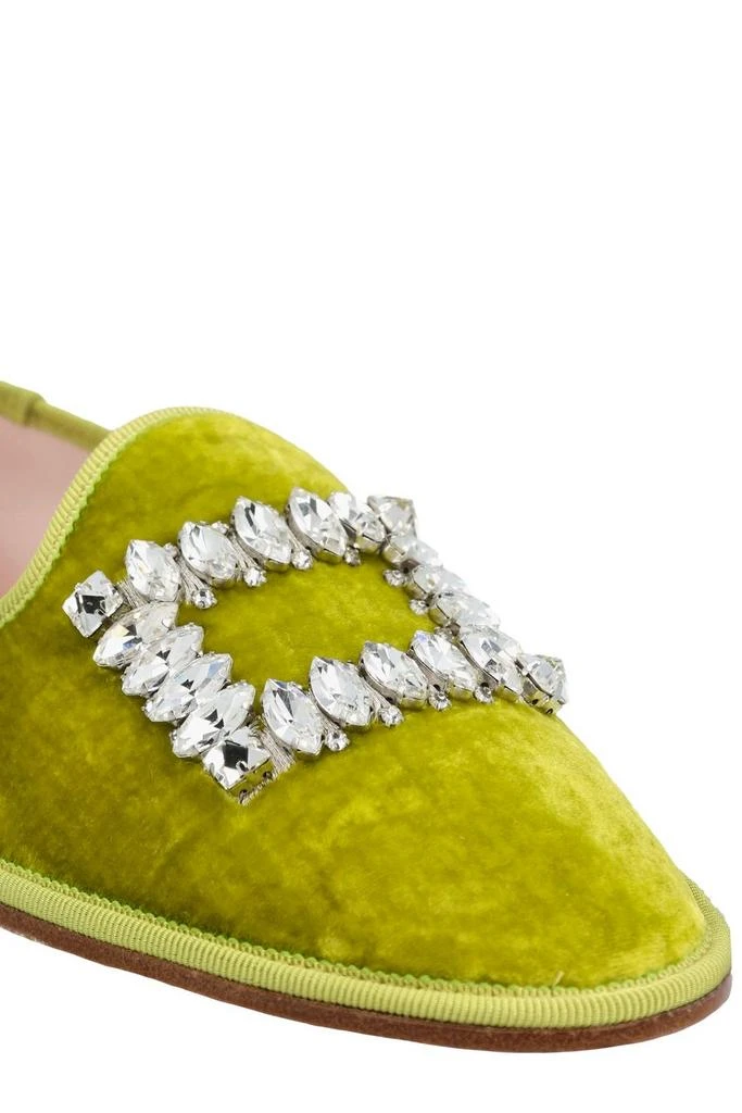 商品Roger Vivier|Roger Vivier Viv' Slippers Embroidered Buckle Loafers,价格¥6144,第4张图片详细描述