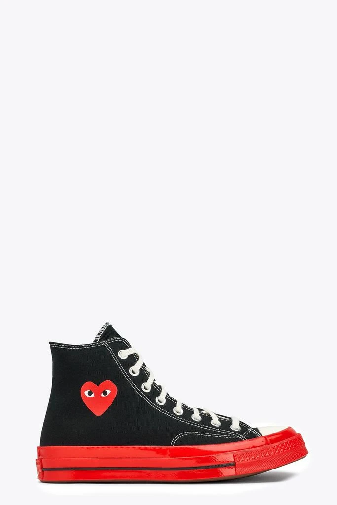 商品Comme des Garcons|Comme des Garçons Play Ct70 Hi Top Red Sole Black and red canvas high sneakers Cdg Play x Converse,价格¥1467,第1张图片