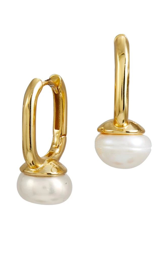 商品Savvy Cie Jewels|18K Gold Vermeil Pearl Hoop,价格¥387,第2张图片详细描述