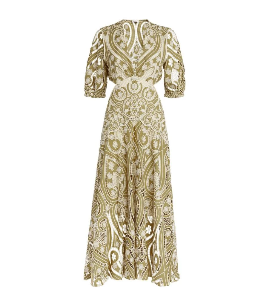 商品Sandro|Lace Cut-Out Midi Dress,价格¥2992,第1张图片