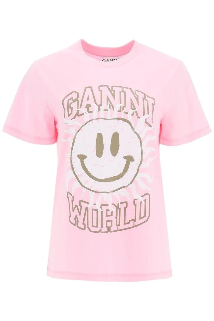 商品Ganni|'SMILEY' PRINT T-SHIRT,价格¥512,第1张图片