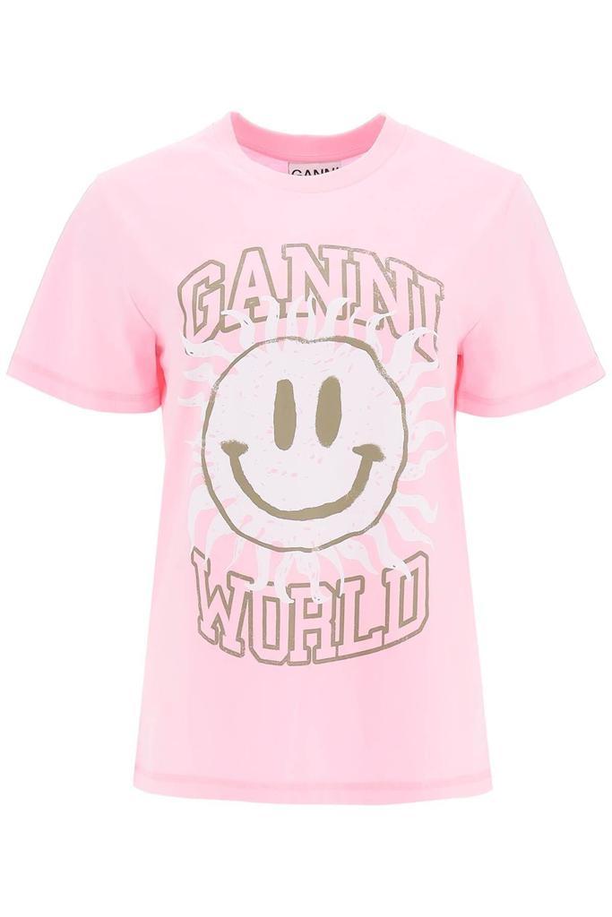 商品Ganni|'SMILEY' PRINT T-SHIRT,价格¥457,第1张图片