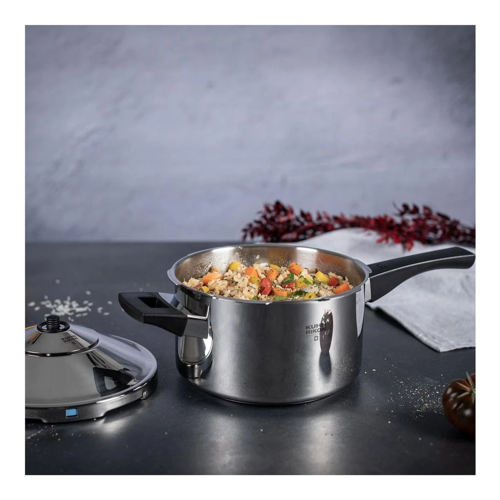 商品Kuhn Rikon|Duromatic Stainless Steel Saucepan Pressure Cooker, 3.7 Qt,价格¥1819,第5张图片详细描述