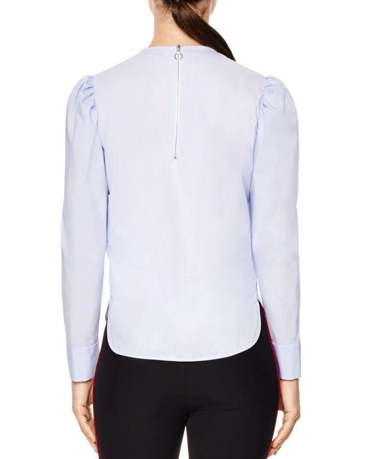商品Sandro|Akila Ruched-Shoulder Cotton Top,价格¥926,第2张图片详细描述