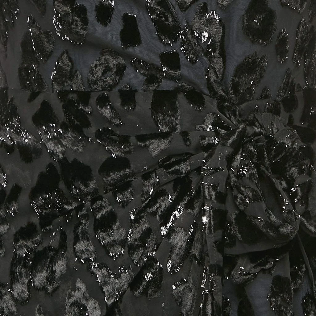 商品[二手商品] Self Portrait|Self-Portrait Black Metallic Leopard Flocked Chiffon Mini Dress S,价格¥1498,第3张图片详细描述