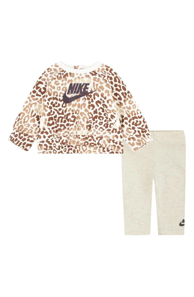 商品NIKE|Leopard Print Fleece Sweatshirt & Leggings Set,价格¥81,第1张图片