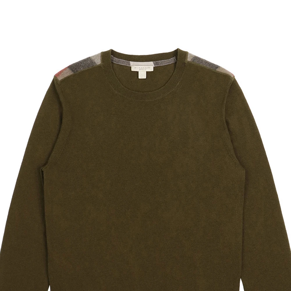 商品Burberry|BURBERRY 男士军绿色圆领套头毛衣 3943648,价格¥1976,第1张图片