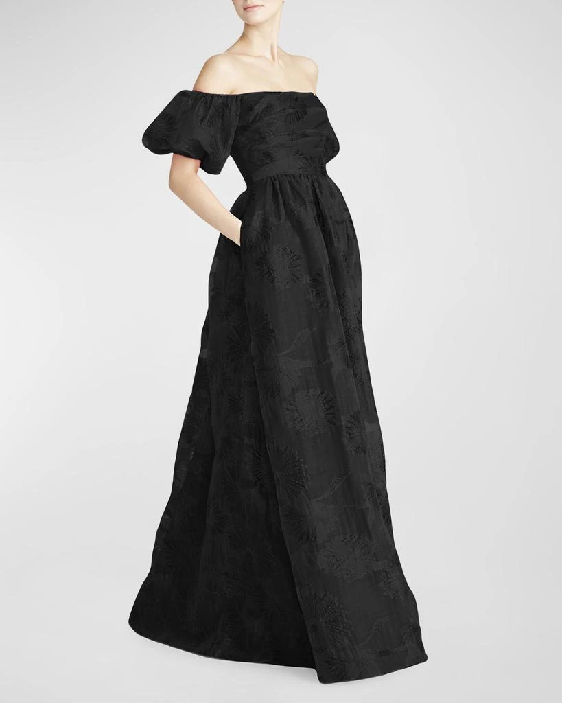 商品Monique Lhuillier|Off-Shoulder Jacquard Gown,价格¥5394,第2张图片详细描述