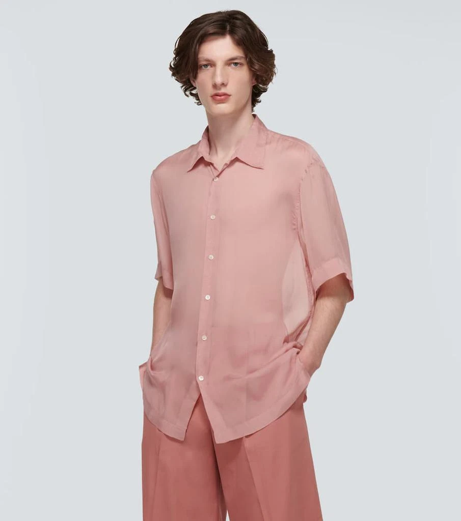 商品Dries Van Noten|透视真丝短袖衬衫,价格¥2569,第3张图片详细描述