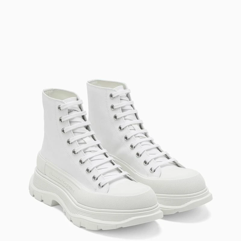 商品Alexander McQueen|White canvas Tread Slick boots,价格¥5425,第2张图片详细描述