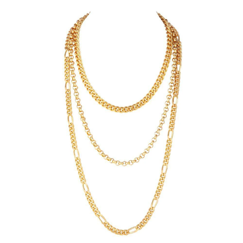 商品Susan Caplan Vintage|1980s vintage gold plated set of three chain necklaces,价格¥1291,第2张图片详细描述