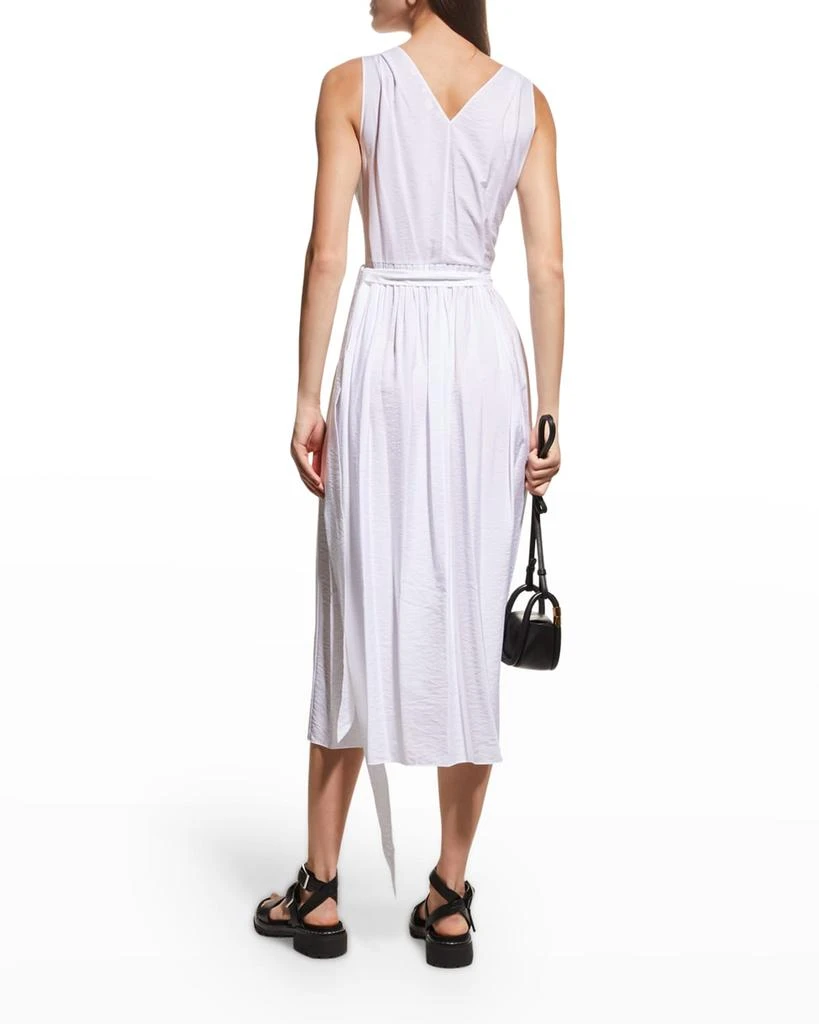 Sleeveless V-Neck Midi Wrap Dress 商品