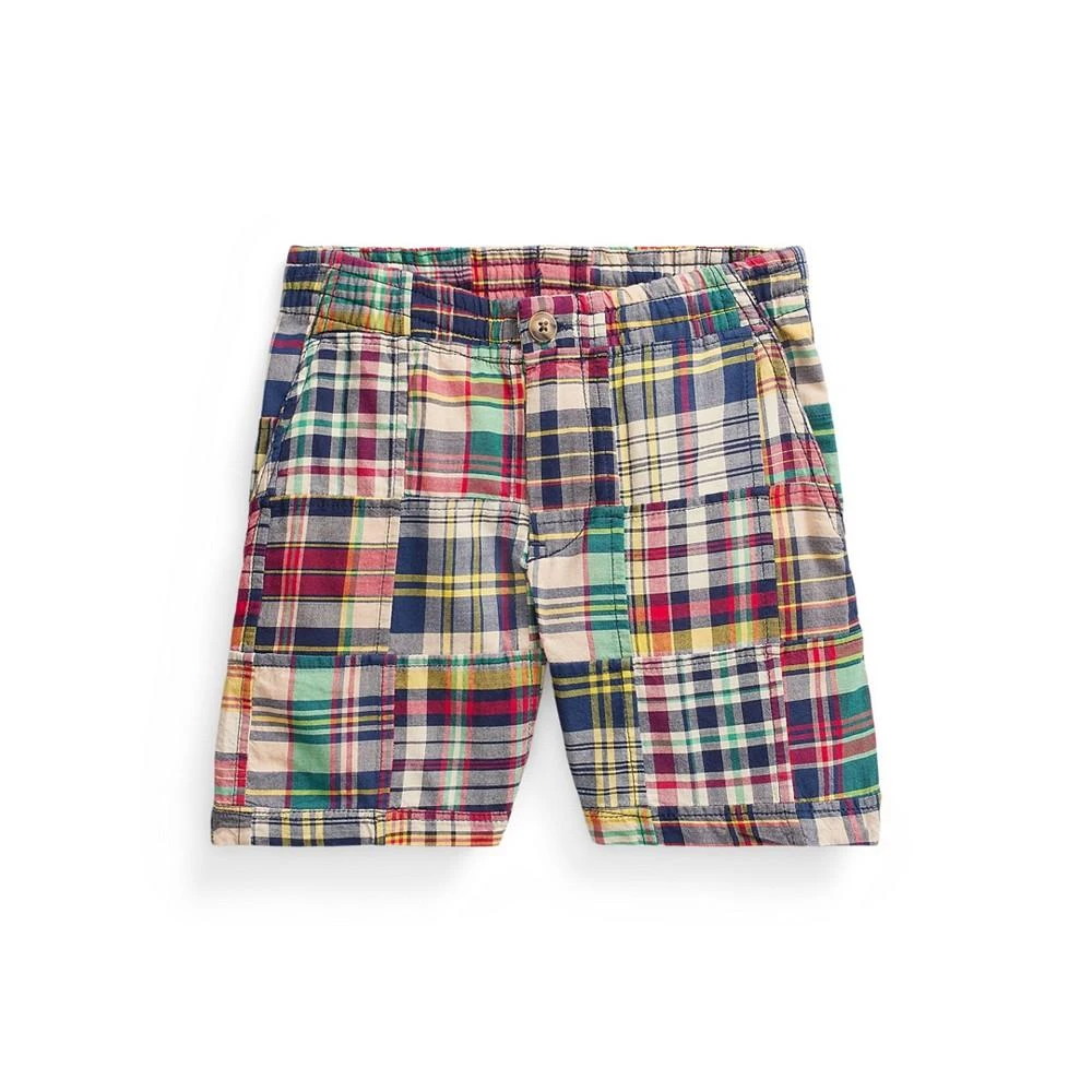 商品Ralph Lauren|Toddler and Little Boys Prepster Patchwork Madras Shorts,价格¥203,第5张图片详细描述