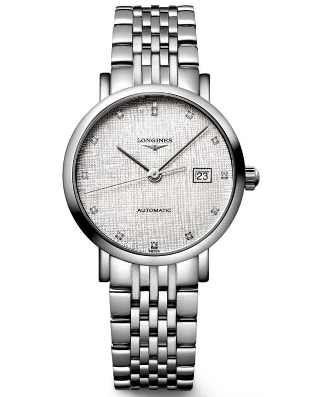 商品Longines|Longines Elegant Automatic Silver Diamond Dial Steel Women's Watch L4.310.4.77.6,价格¥12966,第1张图片