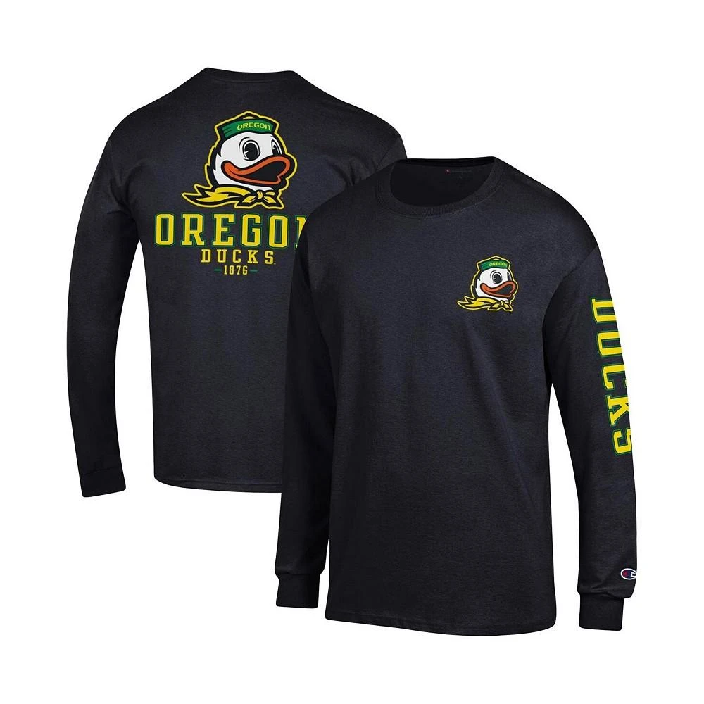 商品CHAMPION|Men's Black Oregon Ducks Team Stack Long Sleeve T-shirt,价格¥240,第1张图片