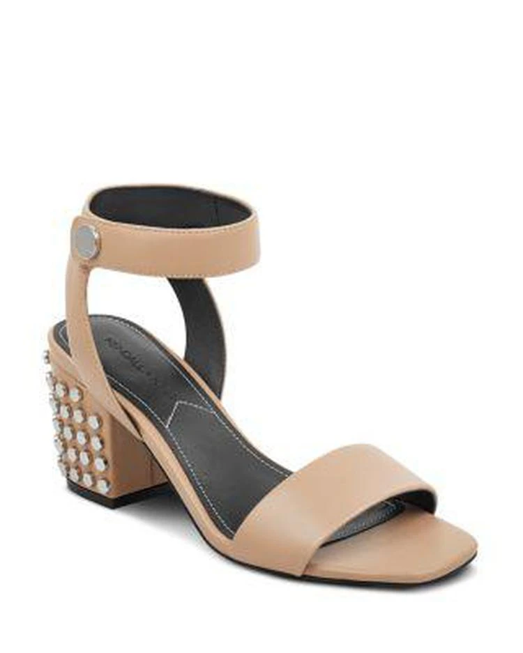 商品KENDALL & KYLIE|KENDALL and KYLIE Women's Sophie Studded Leather Block Heel Sandals,价格¥393,第1张图片