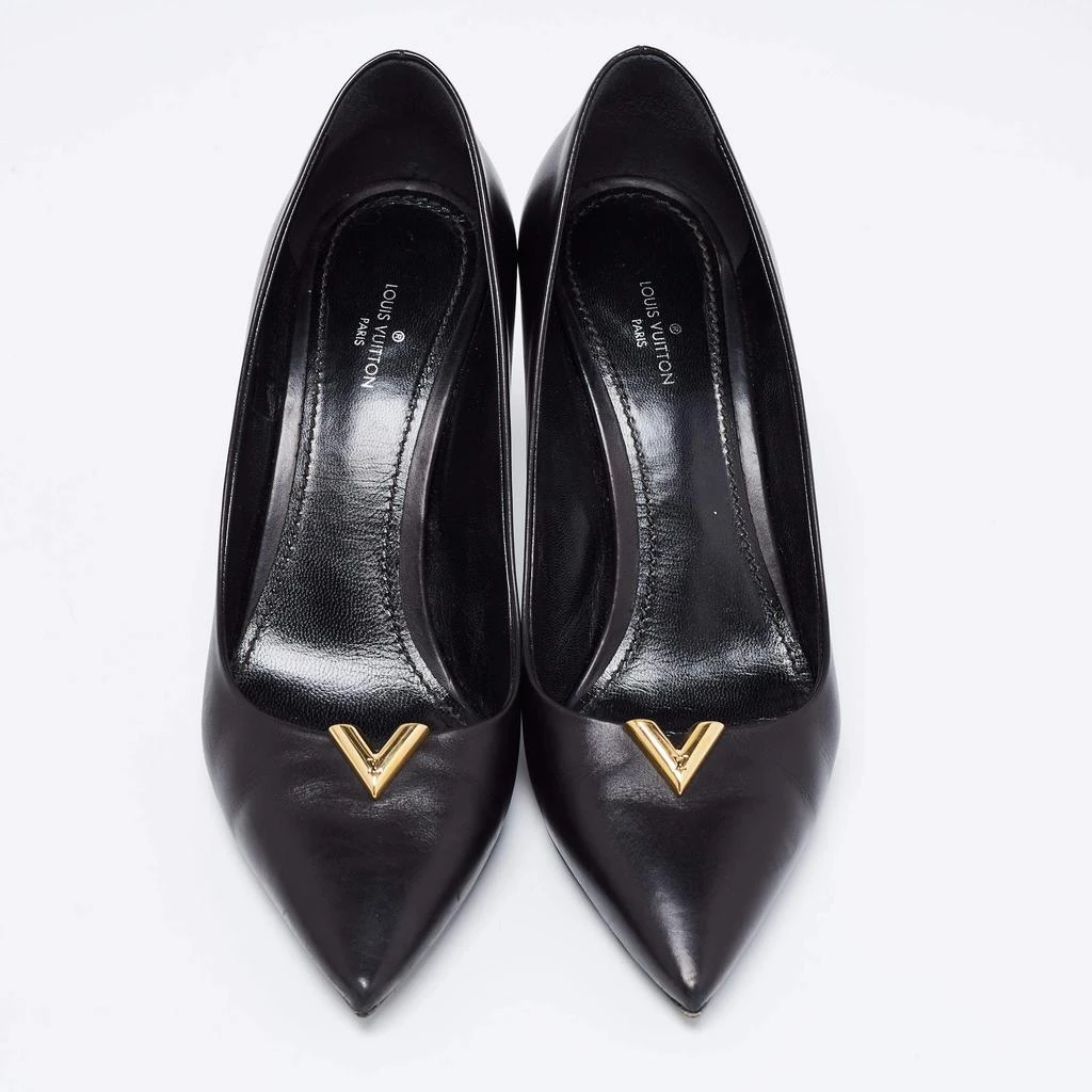 商品[二手商品] Louis Vuitton|Louis Vuitton Black Leather Heartbreaker Pointed Toe Pumps Size 38,价格¥4076,第3张图片详细描述