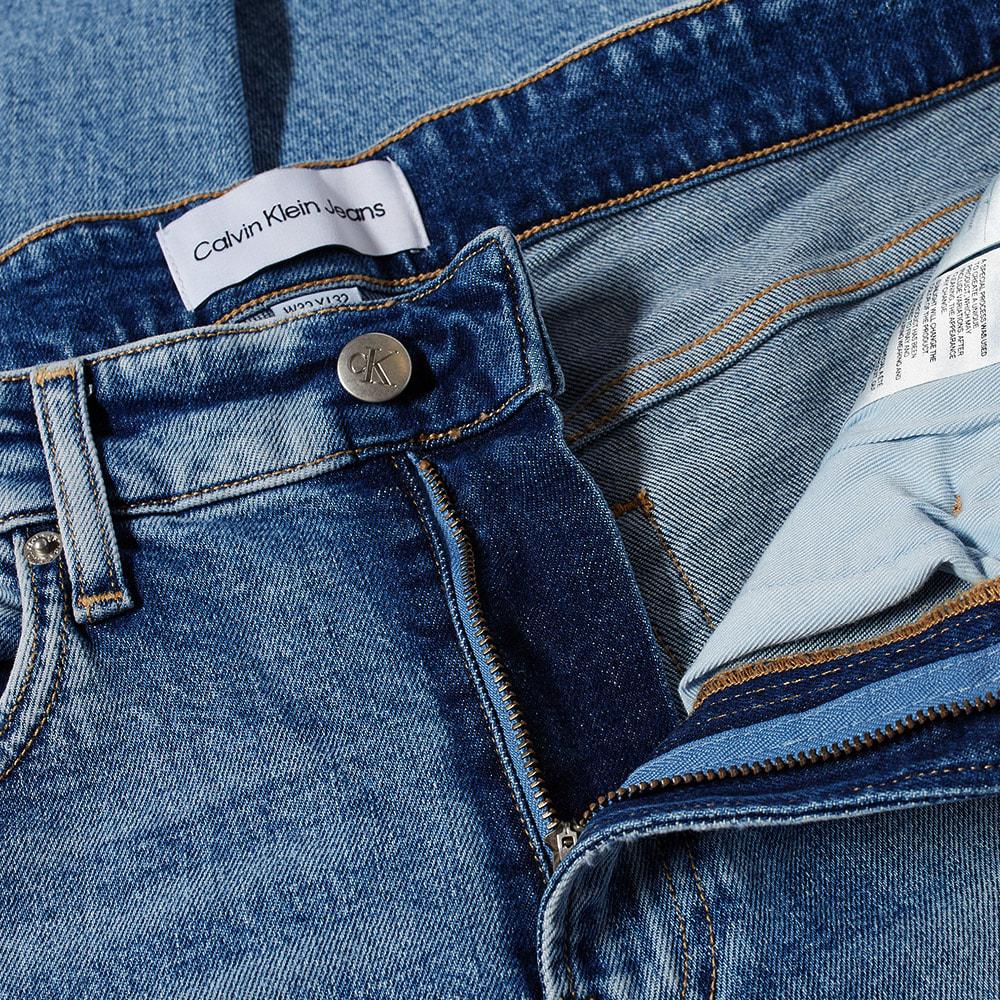 Calvin Klein Slim Taper Light Wash Distressed Jean商品第2张图片规格展示