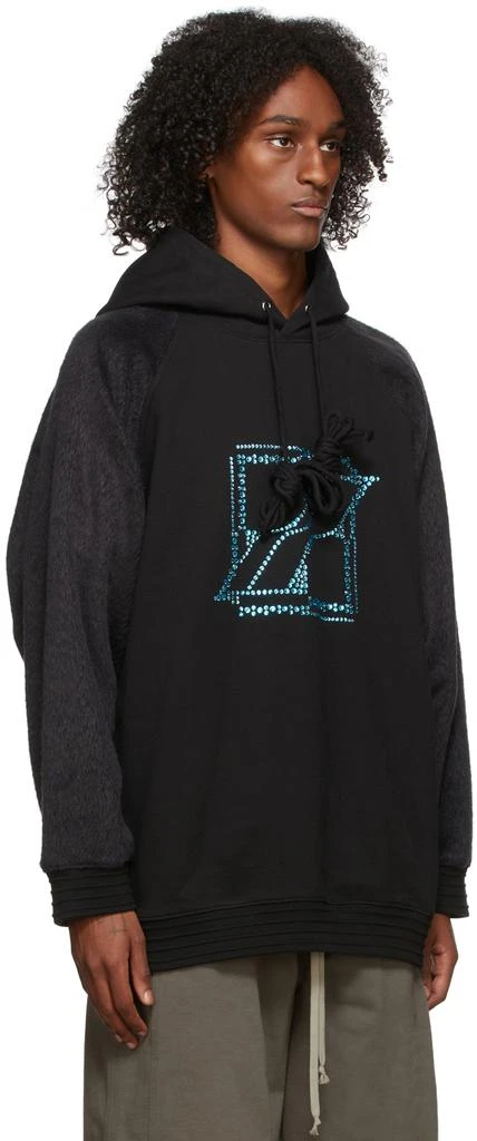 商品We11done|Black Washed Fleece Hoodie,价格¥1568,第2张图片详细描述