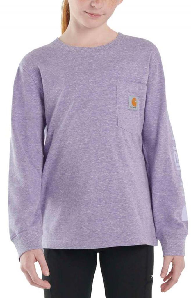 (CA9888) Long-Sleeve Graphic Pocket Shirt - Violet Indigo商品第1张图片规格展示