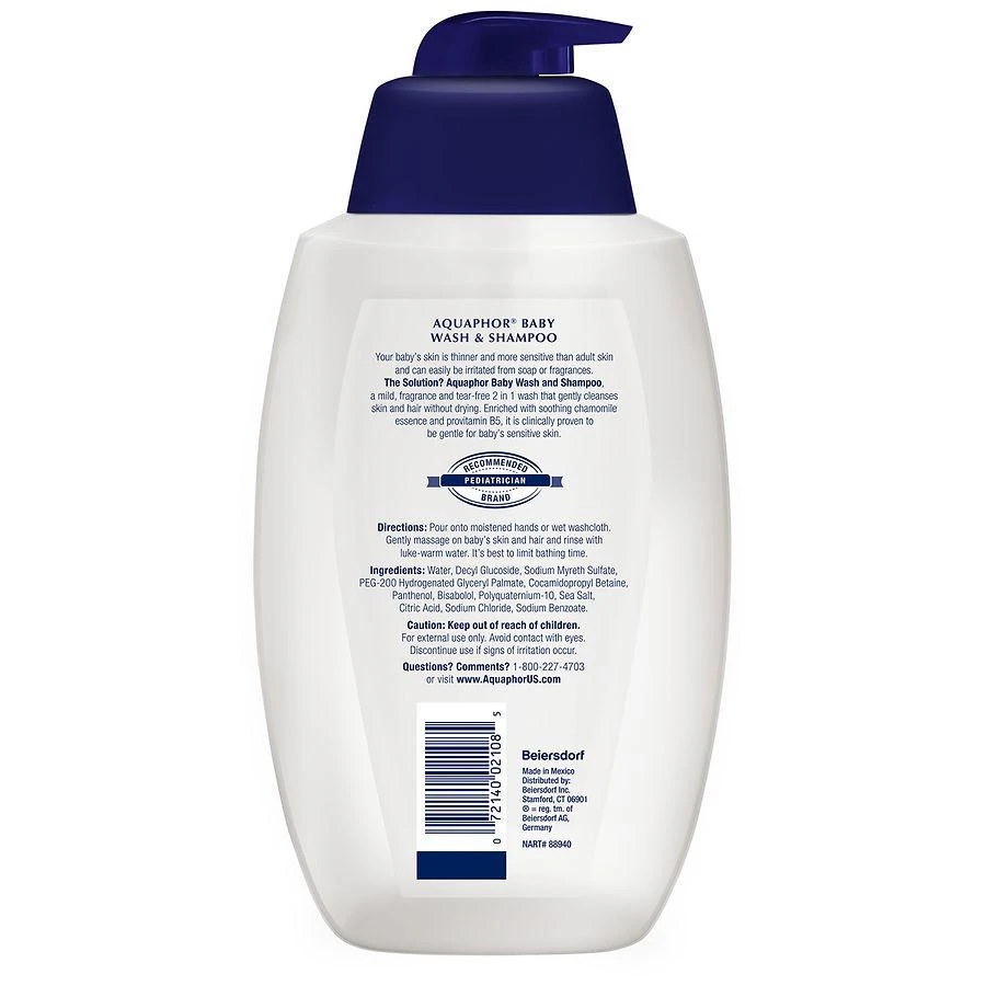 商品Aquaphor Baby|Baby Wash & Shampoo Pump Unscented,价格¥125,第2张图片详细描述