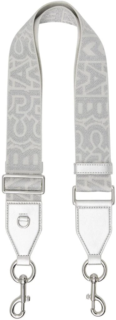 商品Marc Jacobs|Silver 'The Monogram Utility' Shoulder Strap,价格¥1291,第1张图片