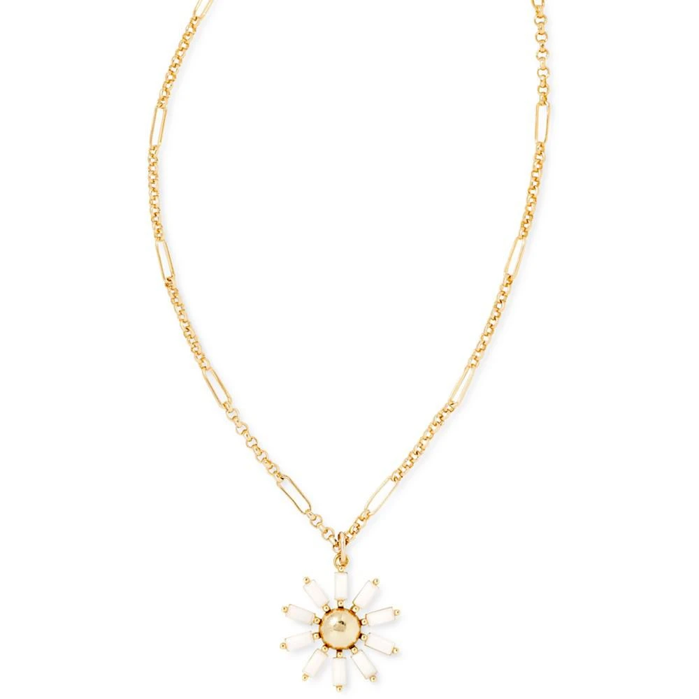 商品Kendra Scott|14k Gold-Plated White Daisy 19" Adjustable Pendant Necklace,价格¥521,第1张图片