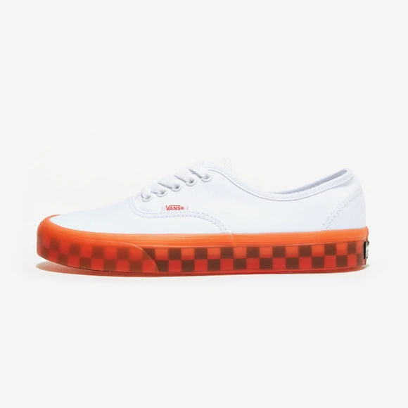 商品Vans|【Brilliant|包邮包税】万斯 AUTHENTIC  运动鞋 帆布鞋  VN0A5KRDAVE (TRANSLUCENT) TRUE WHITE/ORANGE SUNRISE,价格¥216,第1张图片