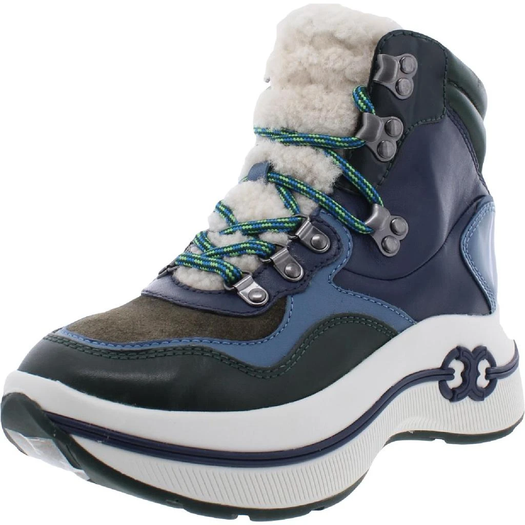 商品Tory Burch|Tory Burch Womens Gemini Link Leather Shearling Hiking Boots,价格¥941,第1张图片