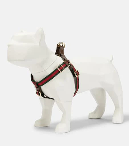 商品Gucci|Web Stripe S/M faux leather dog harness,价格¥3240,第3张图片详细描述